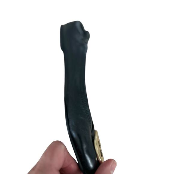 Tory Burch Leather Minnie Ballet Travel Flats in Perfect Black/Gold Size 7.5 - Picture 7 of 11